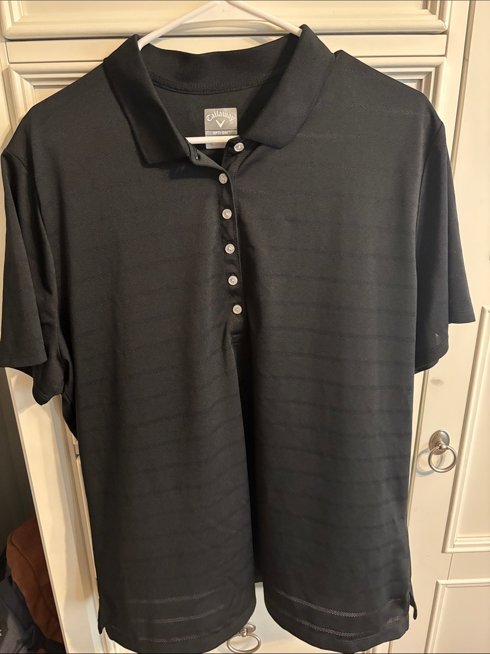Callaway Black Men’s Polo with Button Placket